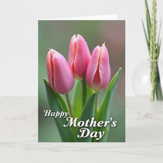 Sweet Mothers Day Rosebud Card (Front)