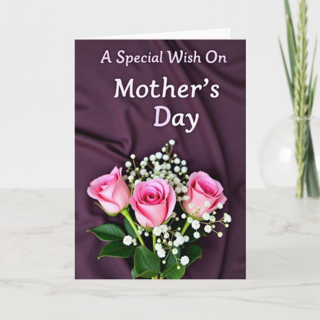 Sweet Mothers Day Roses Card (Front)