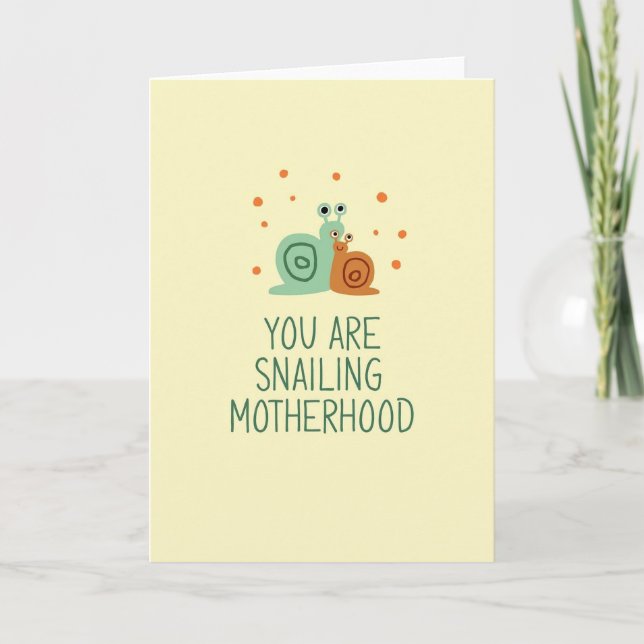 Sweet Mothers Day Snailing Card (Front)