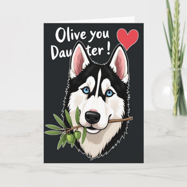 Sweet Mothers Day Snow Dog Card (Front)