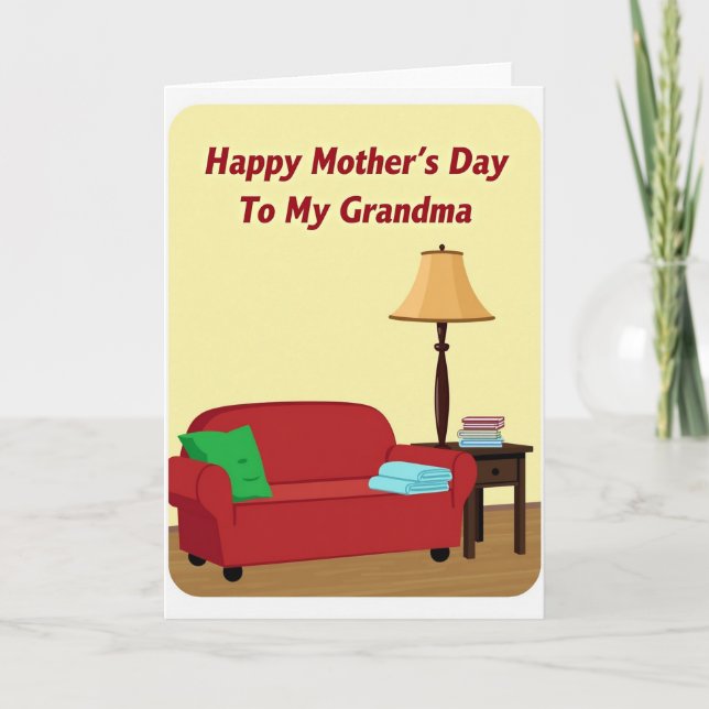 Sweet Mothers Day Sofa Card (Front)