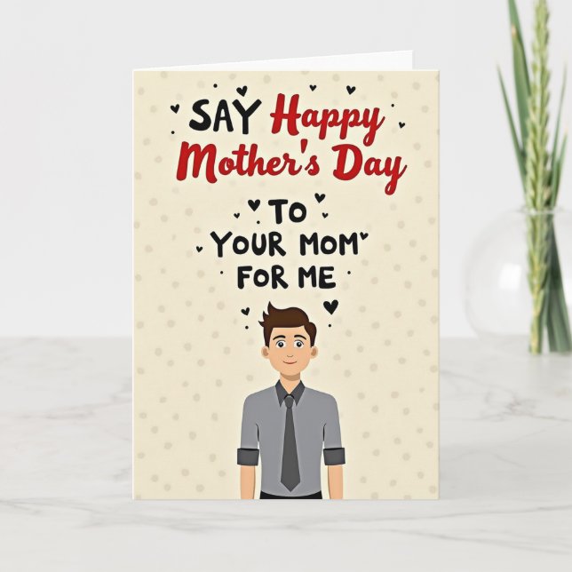 Sweet Mothers Day Son Art Card (Front)