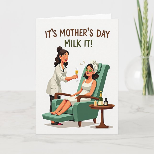 Sweet Mothers Day Spa Day Card (Front)
