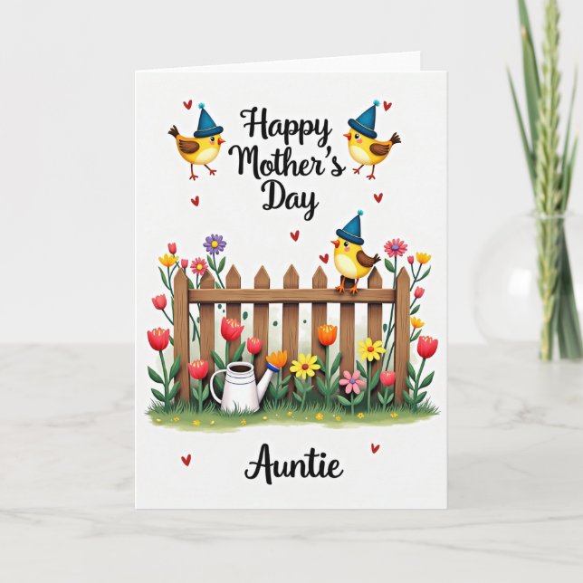 Sweet Mothers Day Spring Birds Card (Front)