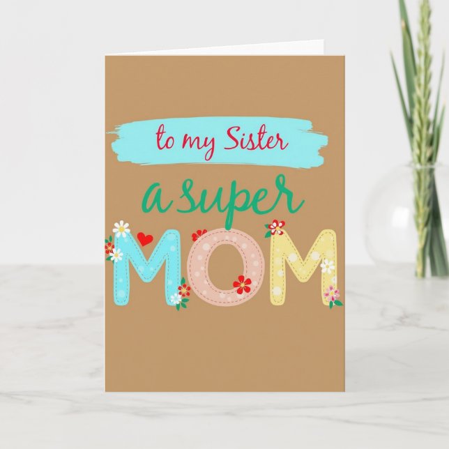 Sweet Mothers Day Stitch Card (Front)