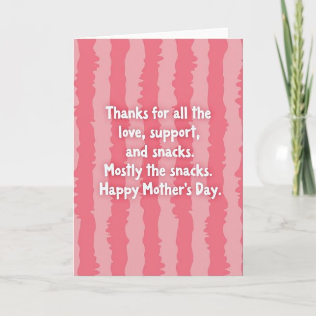 Sweet Mothers Day Stripes Card (Front)