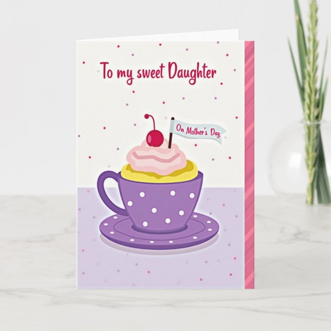 Sweet Mothers Day Teacup Treat Card (Front)
