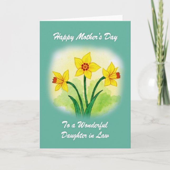 Sweet Mothers Day Teal Design Card (Front)
