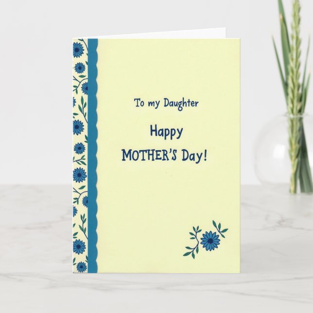 Sweet Mothers Day Teal Floral Card (Front)