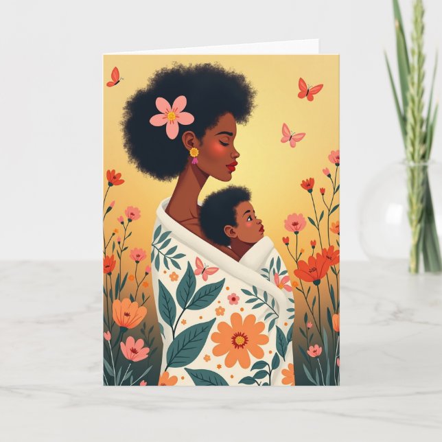 Sweet Mothers Day Tender Moment Card (Front)
