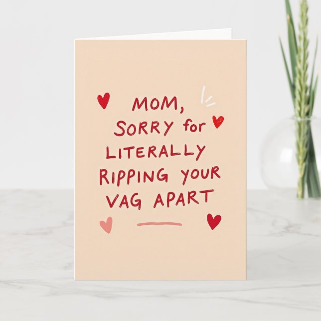 Sweet Mothers Day Text Art Card (Front)