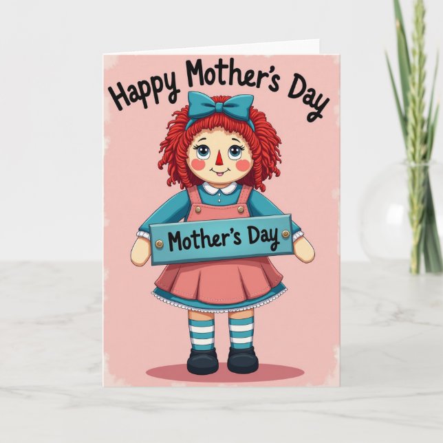 Sweet Mothers Day Textile Card (Front)