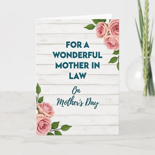 Sweet Mothers Day Timber Card (Front)