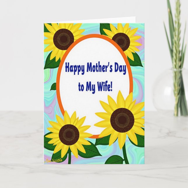 Sweet Mothers Day To Wife Card (Front)