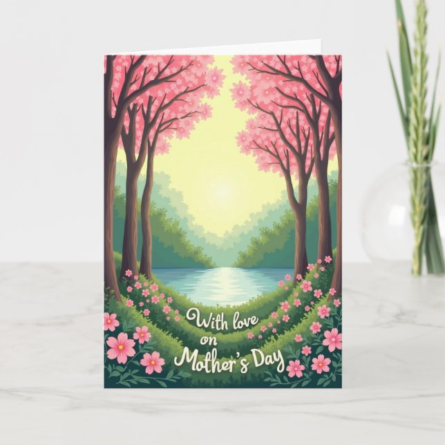 Sweet Mothers Day Trees Card (Front)