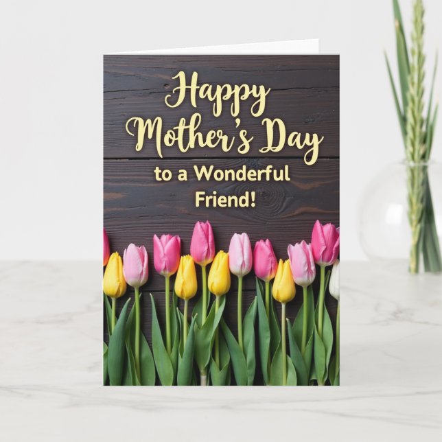 Sweet Mothers Day Tulip Display Card (Front)