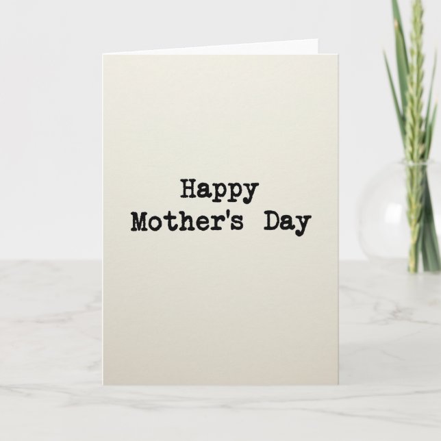 Sweet Mothers Day Typewriter Card (Front)