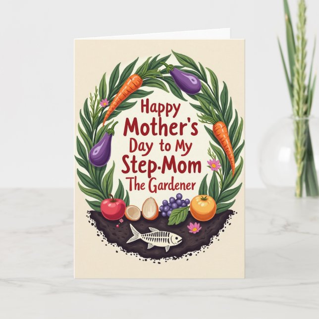 Sweet Mothers Day Veggie Patch Card (Front)