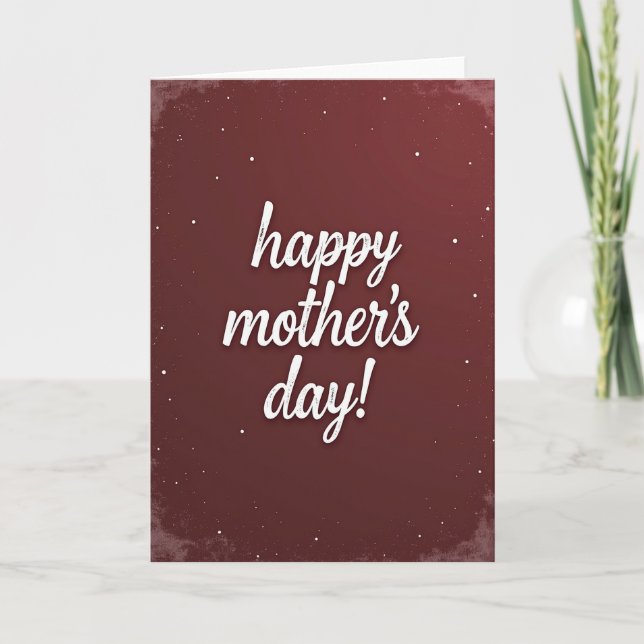 Sweet Mothers Day Velvet Texture Card (Front)