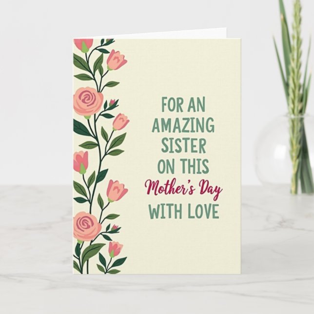 Sweet Mothers Day Vine Card (Front)