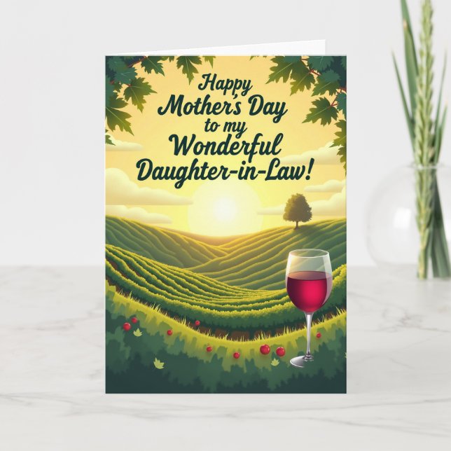 Sweet Mothers Day Vineyard Card (Front)
