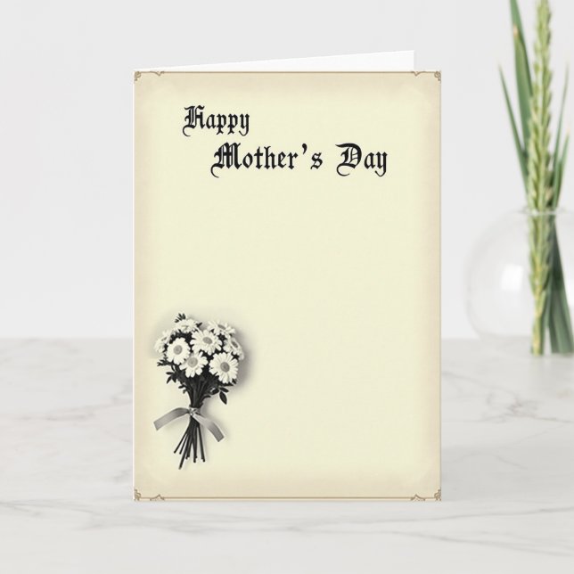Sweet Mothers Day Vintage Card (Front)