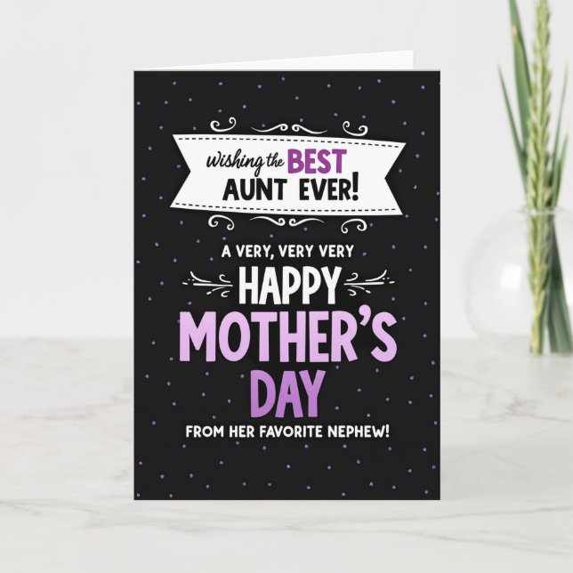 Sweet Mothers Day Violet Card (Front)