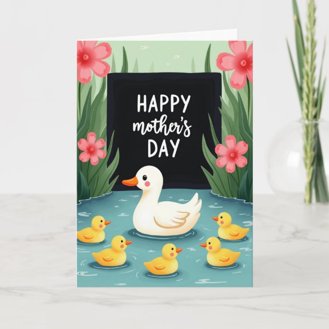 Sweet Mothers Day Water Bird Card (Front)
