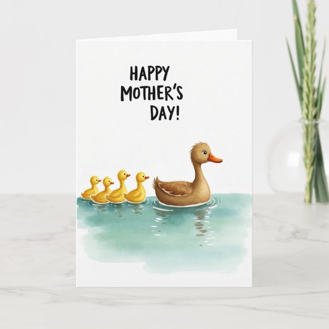 Sweet Mothers Day Waterbird Card (Front)