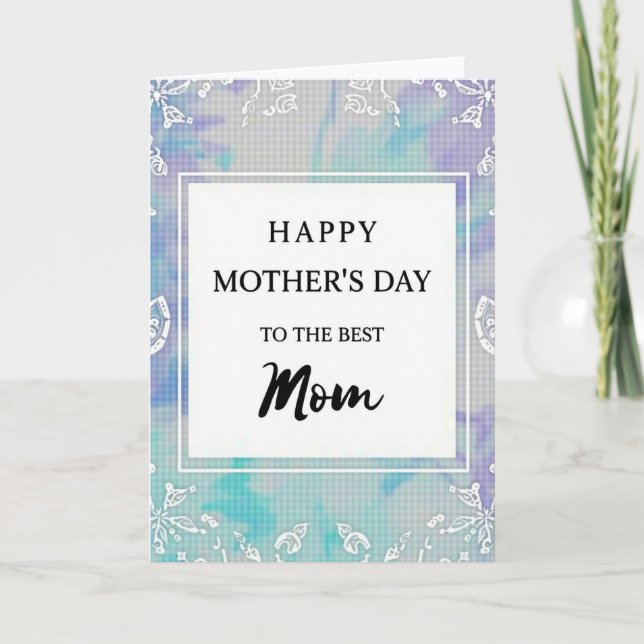 Sweet Mothers Day Watercolor Card (Front)