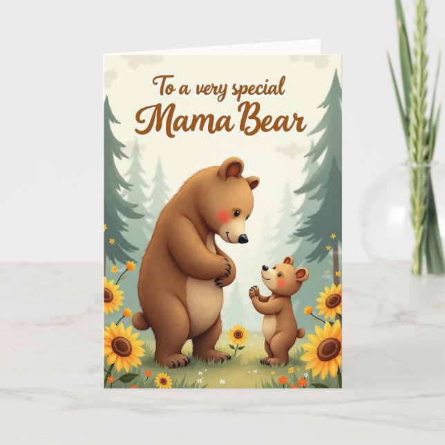 Sweet Mothers Day Woodland Card (Front)