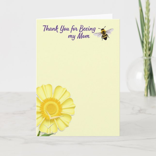 Sweet Mothers Day Yellow Bloom Card (Front)