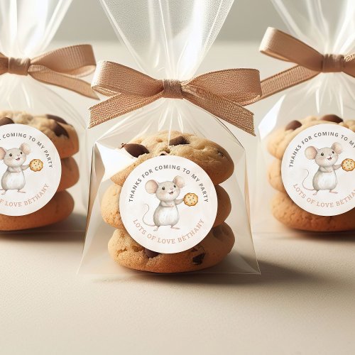 Sweet Mouse and Cookies Birthday Party Thank You