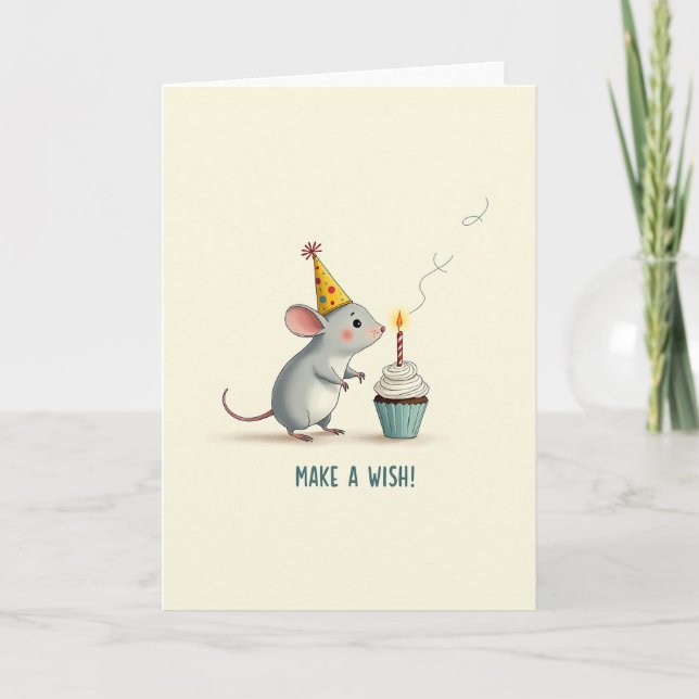 Sweet Mouse Birthday Card (Front)