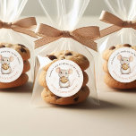 Sweet Mouse Cookie Birthday Party Thank You Classic Round Sticker<br><div class="desc">Sweet Mouse with Cookie Birthday Party Thank You. A sweet design for your birthday favors. The text can be easily personalised to your own details.</div>