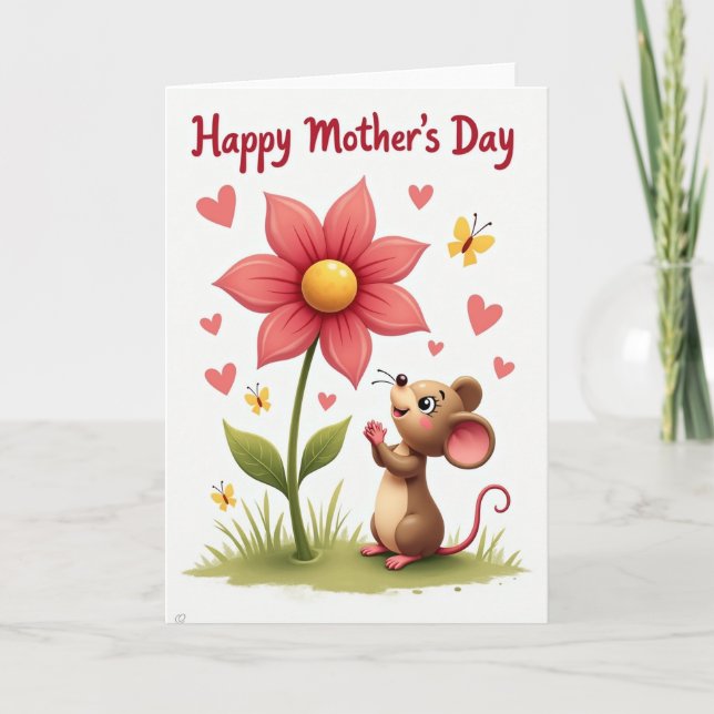 Sweet Mouse Mothers Day Card (Front)