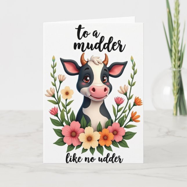 Sweet Mudder Like No Udder Card (Front)
