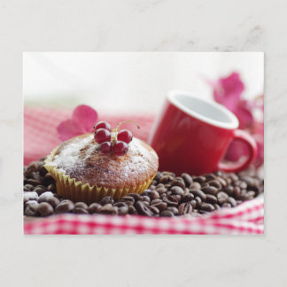 Sweet Muffin und feiner Kaffee Postcard