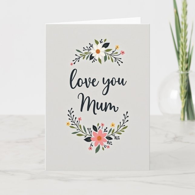 Sweet Mum Floral Card (Front)