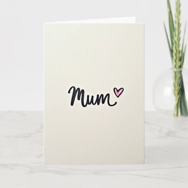 Sweet Mum Heartfelt Message Card (Front)