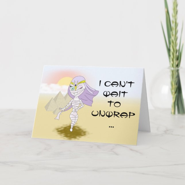 Sweet Mummy (female) with Hearts and Butterflies Card (Front)