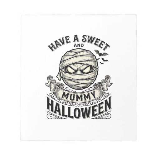 Sweet Mummy Halloween Vintage Vector Design_1 Notepad