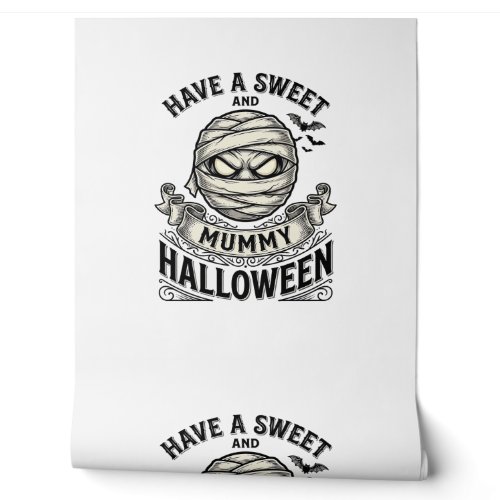 Sweet Mummy Halloween Vintage Vector Design_1 Wallpaper
