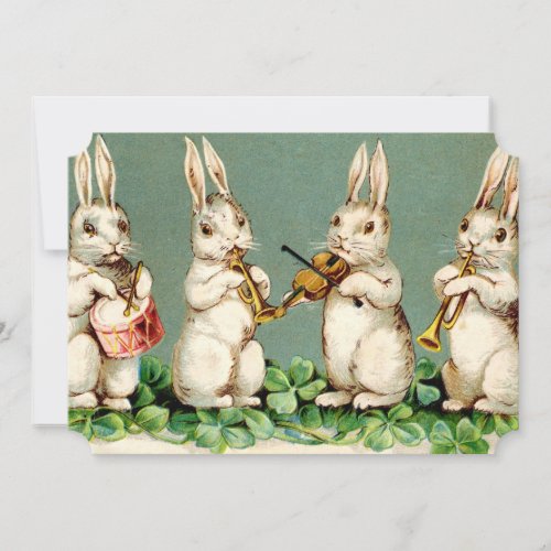 Sweet Musical Bunnies Easter Brunch Invitation