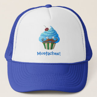 Sweet Mustached Cupcake Trucker Hat