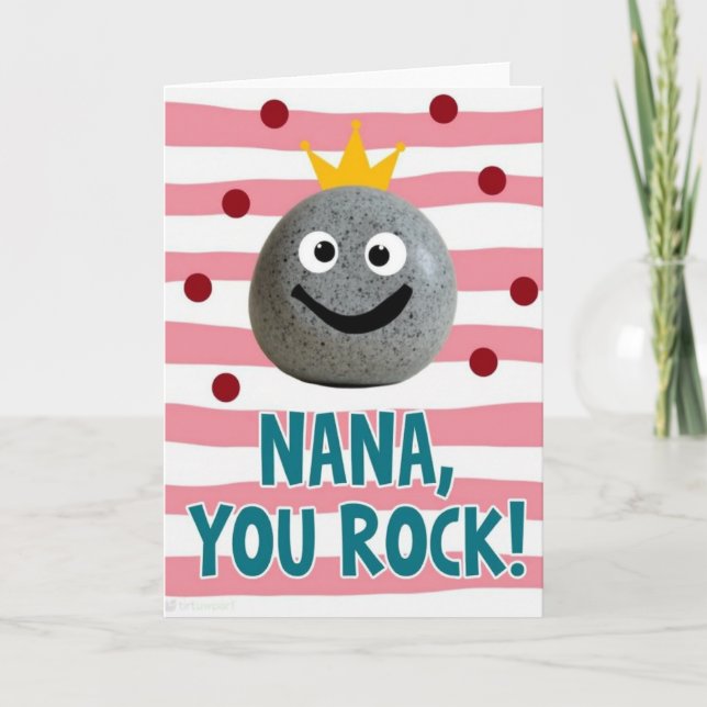 Sweet Nana Pebble Mothers Day Card (Front)