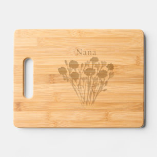 Sweet Nana WildFlowers Custom Engraved Cutting Board