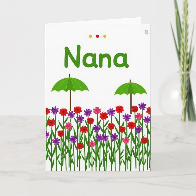 Sweet Nanas Day Floral Card (Front)