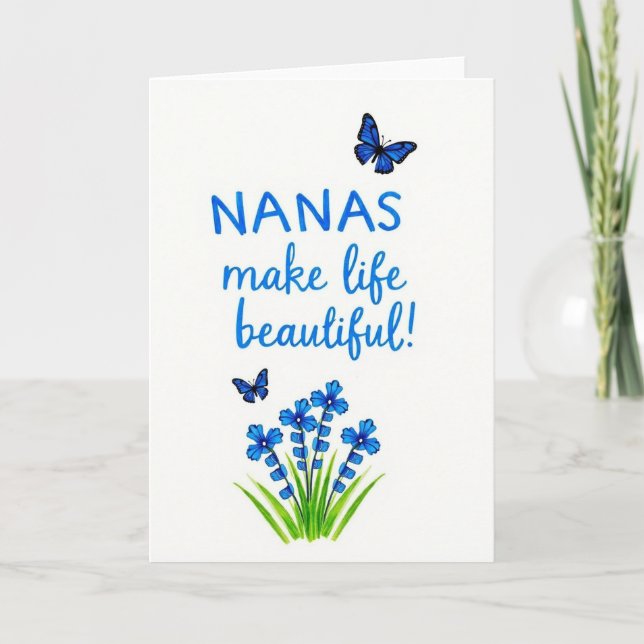 Sweet Nanas Floral Card (Front)