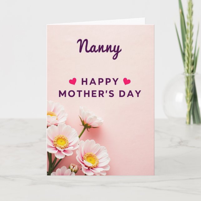 Sweet Nannys Mothers Day Card (Front)
